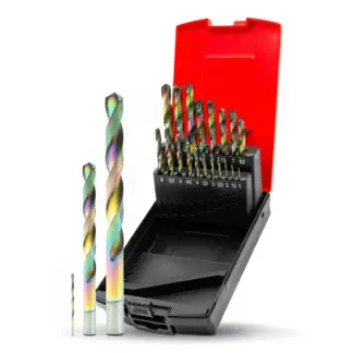 Drill Bit Set; Cobalt, 19-Piece Set