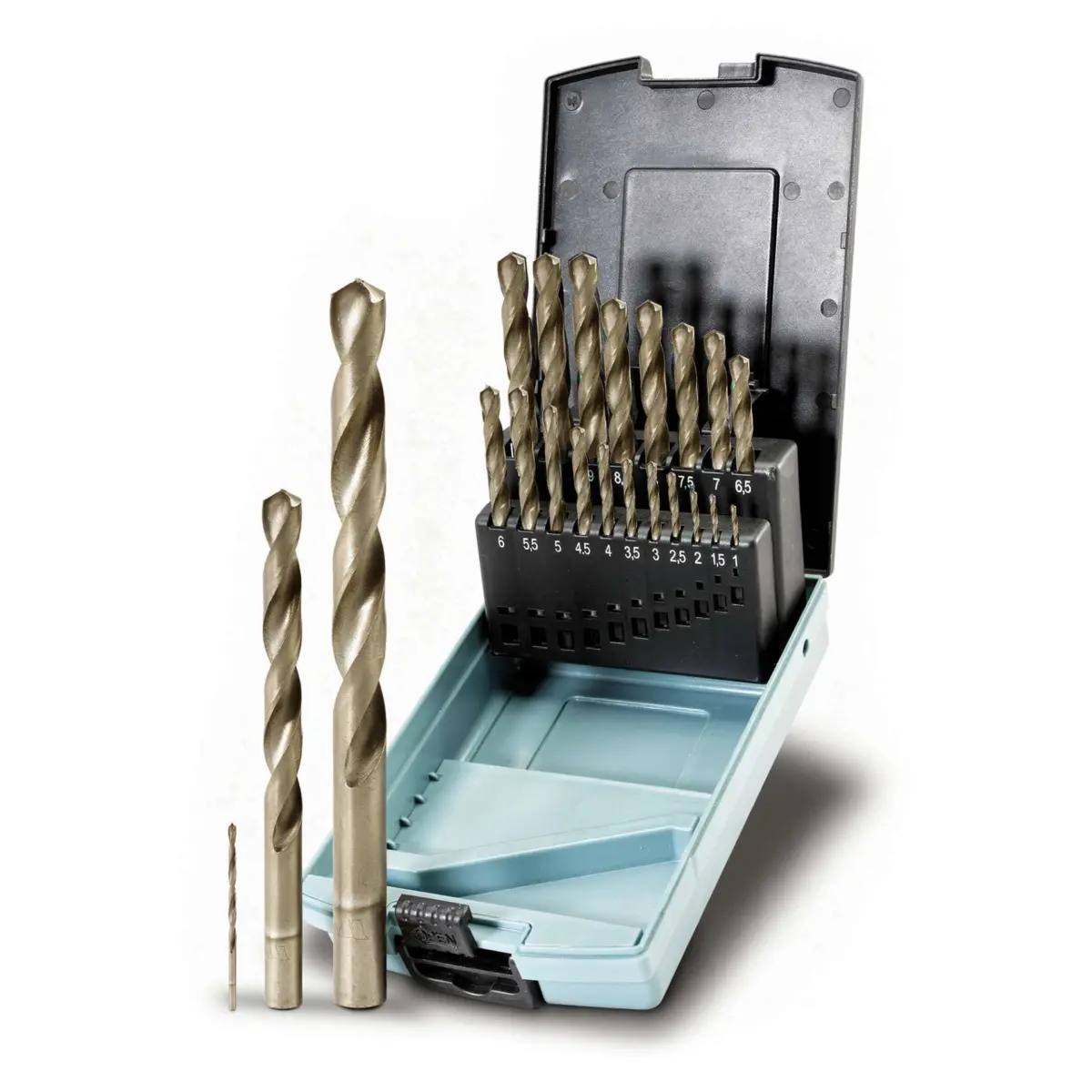 Drill Bit Set; Fully Ground; Cobalt, 25-Piece Set
