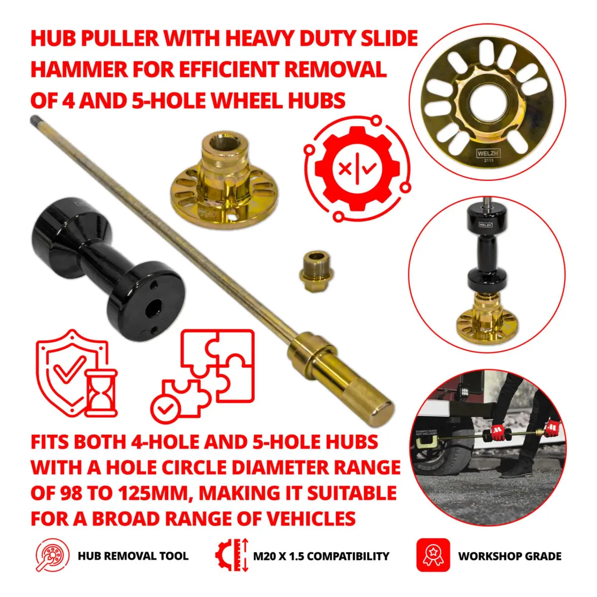 Hub Puller & Heavy Duty Slide Hammer - Image 3
