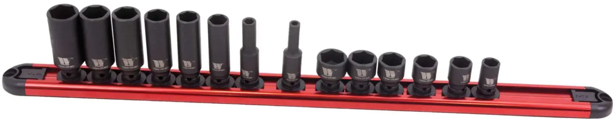 Aluminium Magnetic Socket Rails, 3-Piece Set 1/2'', 3/8'', 1/4'' - Image 2