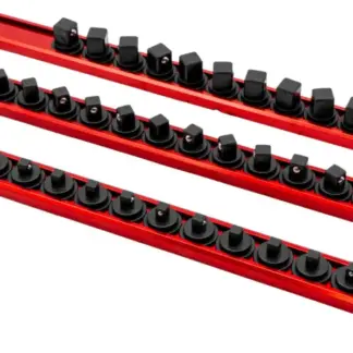 Aluminium Magnetic Socket Rails, 3-Piece Set 1/2'', 3/8'', 1/4''