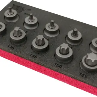 Torx Bit Socket Set, Xtra-Low Profile, S2 Steel, T10-T55