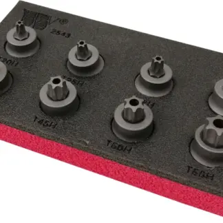 Bit Socket Set, Tamper Torx® Bits, S2 Steel Xtra-Low Profile T20H-T50H