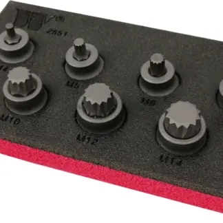 Bit Socket Set, Spline S2 Steel-Extra Low Profile M4-M14