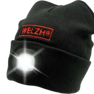 Beanie-Hat With LED Rechargeable Light  (Black)