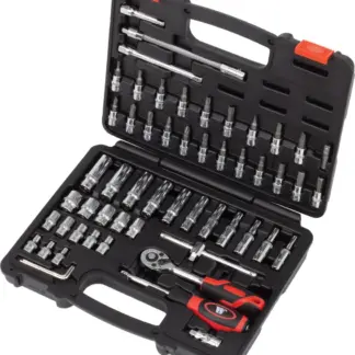 Socket Tool Set; 57-Piece Deep & Shallow, Chrome, 1/4'' Gearlock Profile