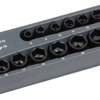 Socket Set; 3/8'', Shallow, Impact (Lok-Typ?) 8-22 mm