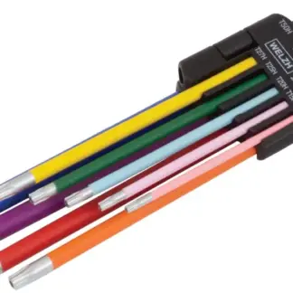 9-Piece Extra Long Tamper Torx Wrench Set T10H-T50H (Rainbow Series)