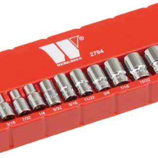 12-Piece Socket Set, Shallow, 1/4''dr 12-Point INCHS