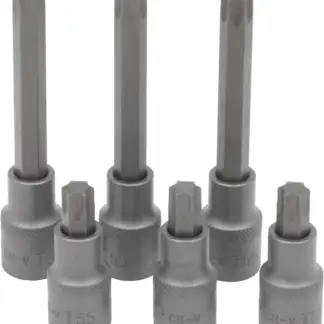 Bit Socket; 6-Piece Torx Bits?, S2 Steel, T55  1/2''dr