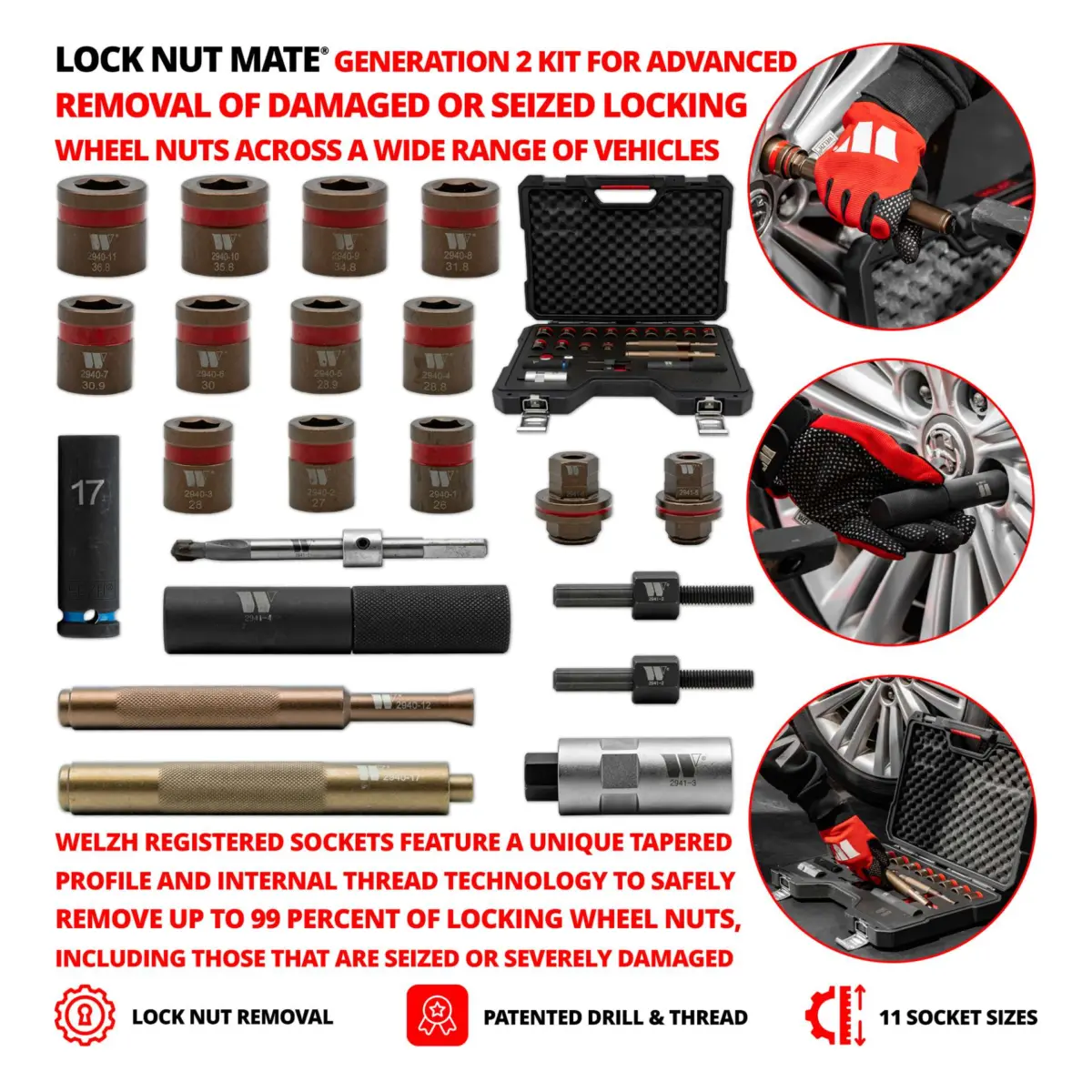 Lock Nut ''Mate'' Locking Wheel Nut Removers; Generation 2 - Image 3