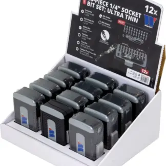Bit Set; 33-Piece 1/4'' dr Bit Socket Set Ultra Thin **DISPLAY POD QTY12**