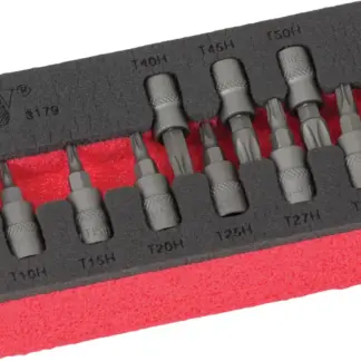 Bit Socket Set; Torx 5-Sided S2 Steel , TS10-TS50