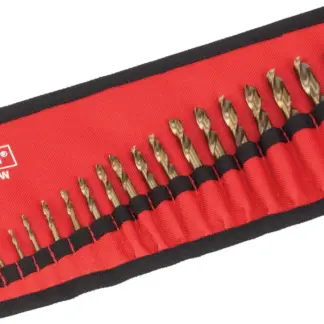 Drill Bit Set, Fully Ground Cobalt Extra Stubby; 19-Piece Set