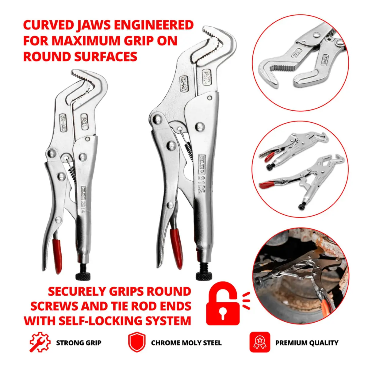 7" & 9'' Parrot Nose Locking Pliers - Image 3