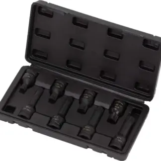 8-Piece Impact Bit Socket; Spline 1/2''dr, M12, 14, 16, 18