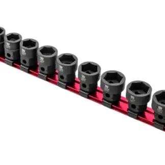 Impact Sockets; 15-Piece Extra Stubby Hex Shanked 1/2''dr 10-24mm