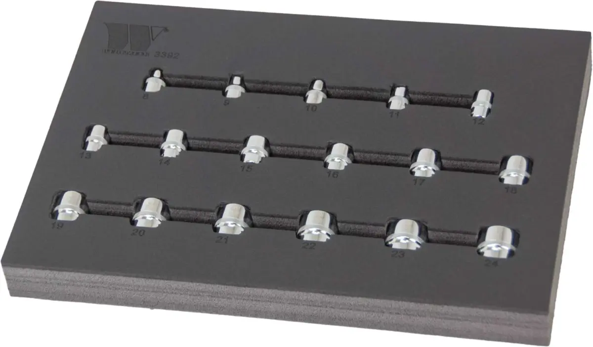 Socket Set, Shallow, 3/8''dr, 17-Piece