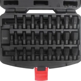 Bit Socket Set; Impact, 1/2'', 26-Piece Torx, Hex & Spline