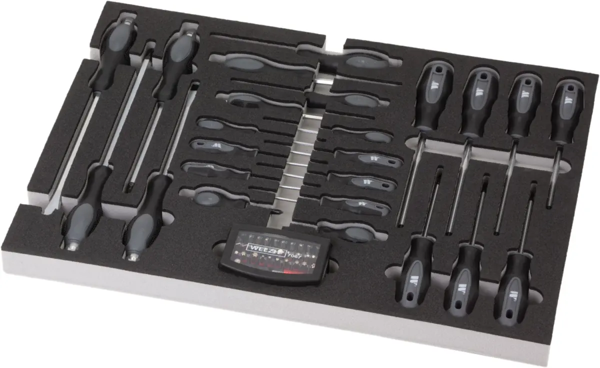 Tool Tray; Screwdriver, Torx-Screwdriver Set & 32-Pc Assortment