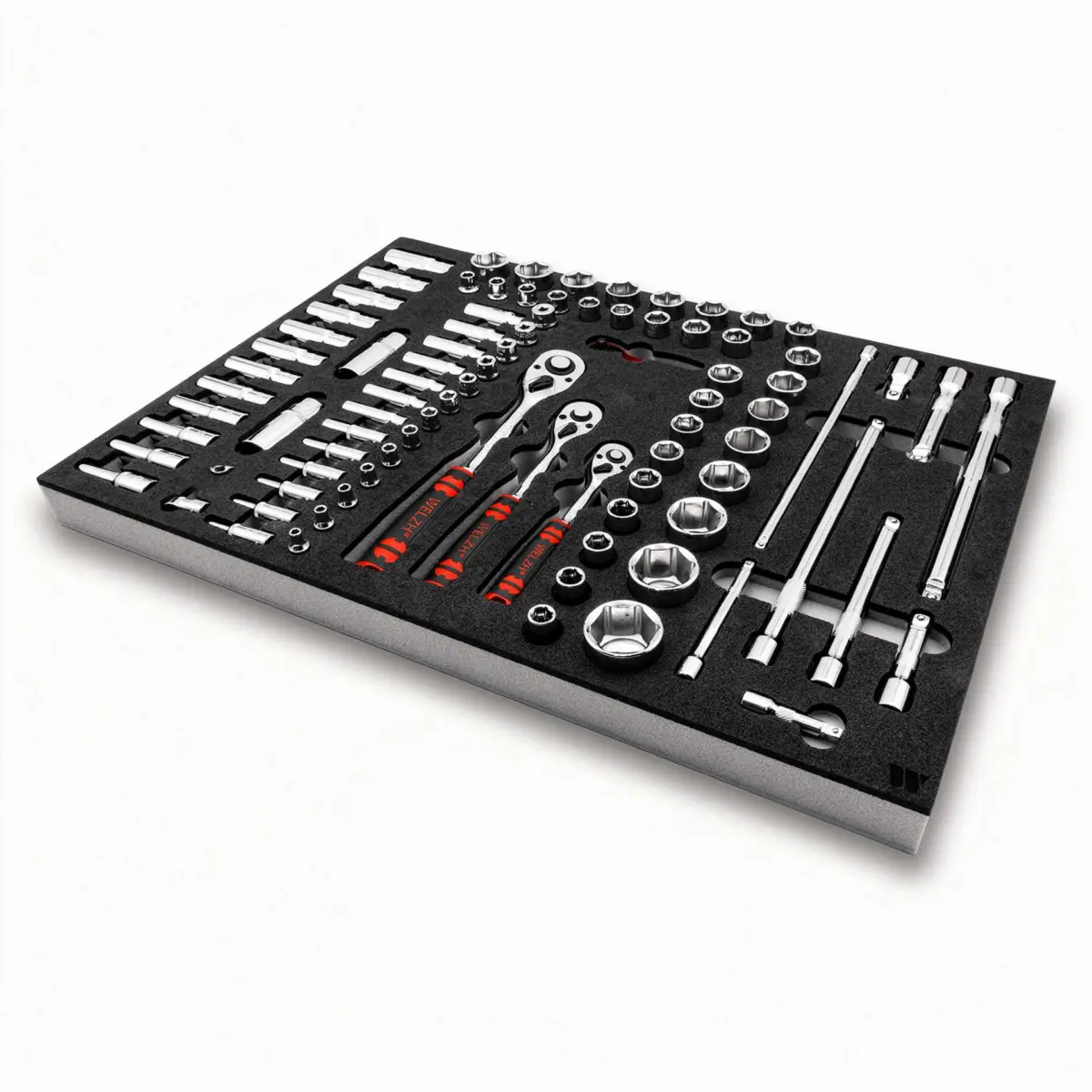 Tool Tray; Ratchet, Socket & Extension 1/2'', 3/8'', 1/4''dr Assortment