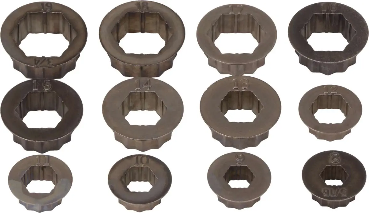 Extractor Sockets For Rounded Nuts & Bolts; 12-Piece