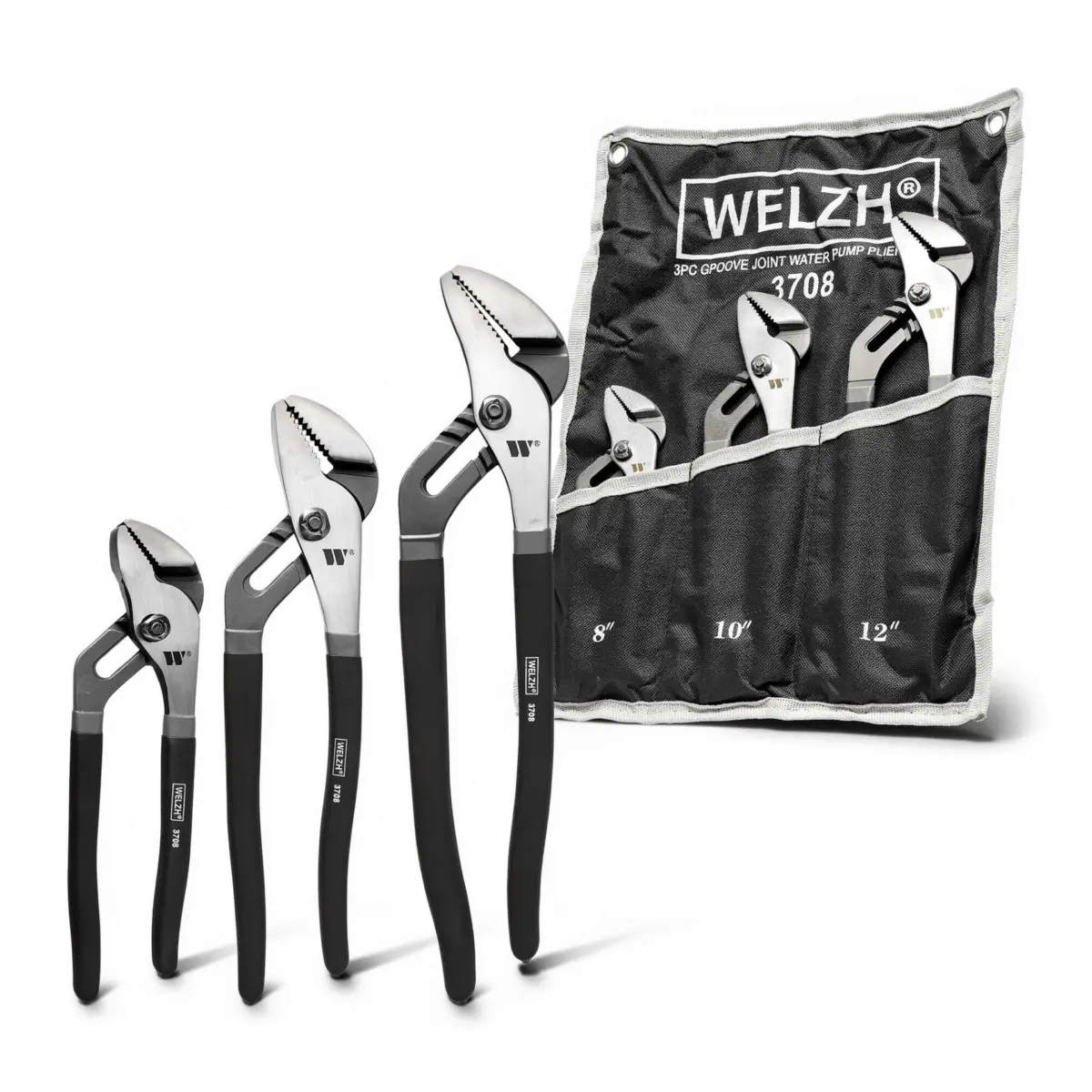 Water Pump Pliers; 3-Piece Set