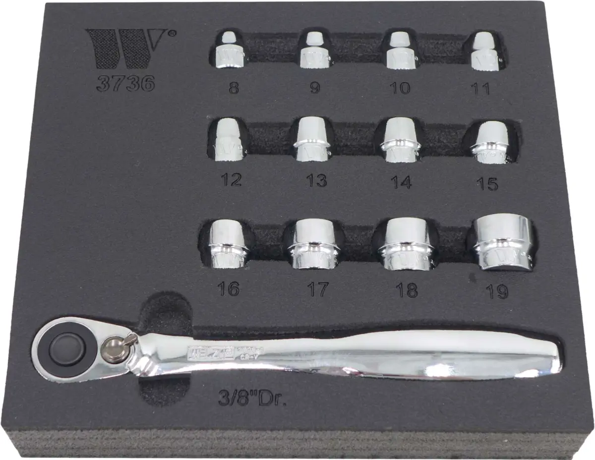 Socket Tool Set; 3/8'' Super Slim Series