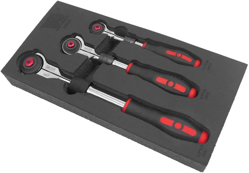 3-Piece Swivel Ratchet Set;Extendable 72-Tooth
