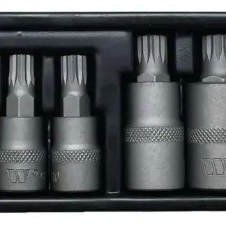 Bit Socket Set; Spline,12-Piece  S2 Steel M4-M18