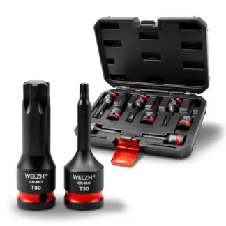 8-Piece Impact, Torx Set,1/2''dr, T30-80