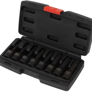 Bit Socket Set; 8-Piece Impact, Spline,1/2''dr M5-18