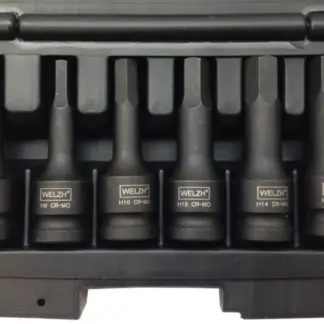Bit Socket Set; Impact Hexagon,1/2''dr, H5-19
