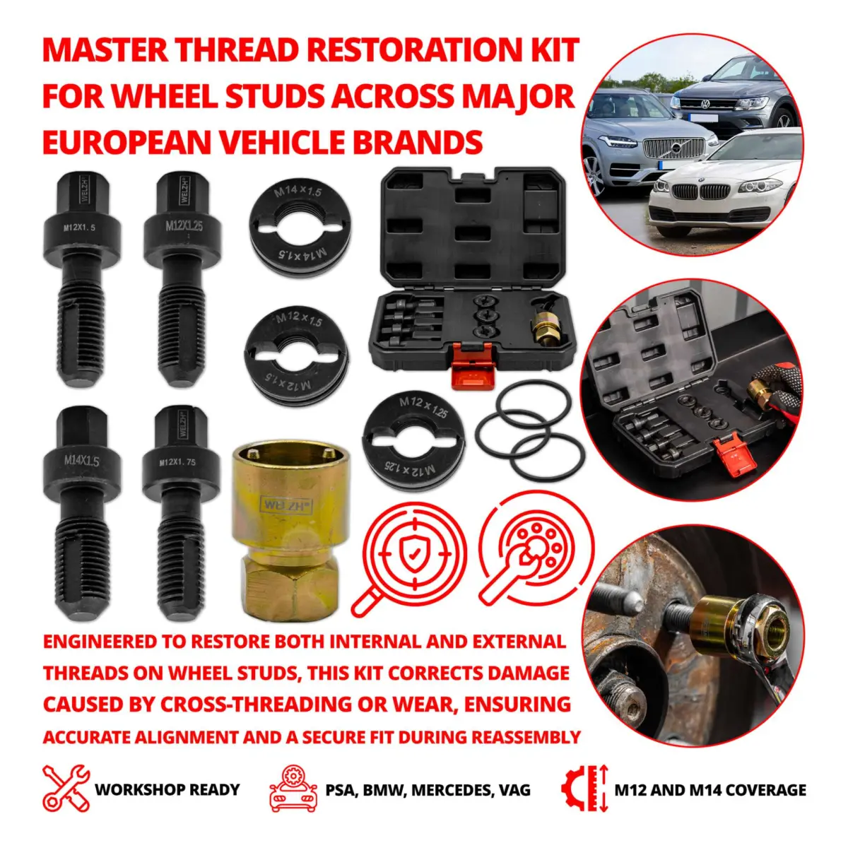 Wheel Stud Master Re-Threader Kit - Image 3