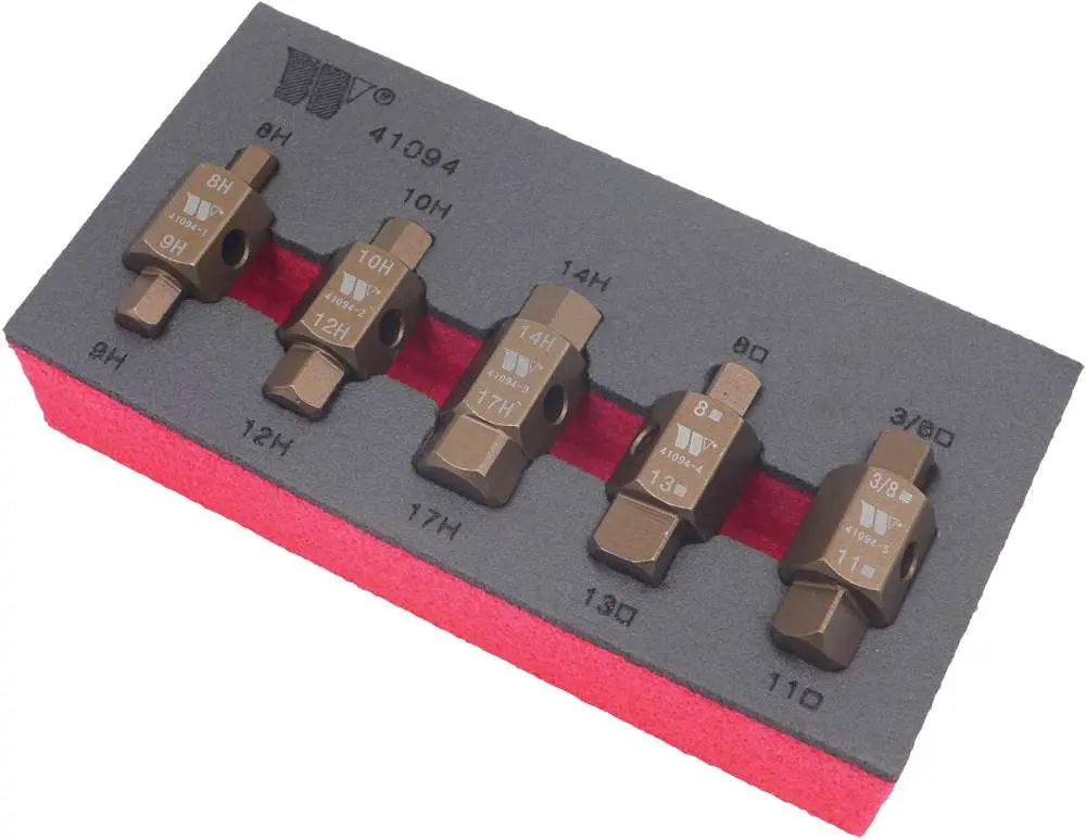 5-Piece Male Drain Plug Key Set