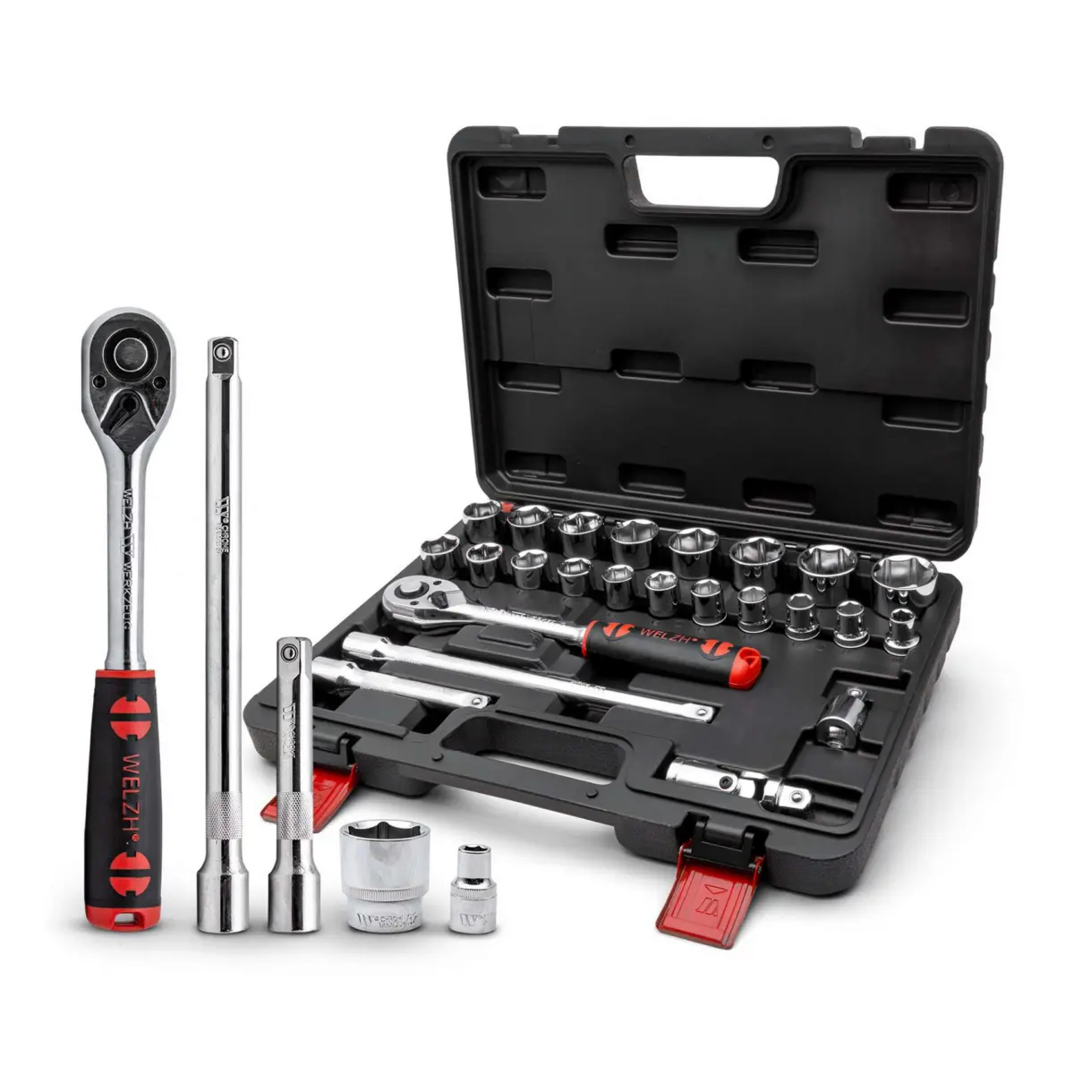 24-Piece Socket Tool Set; 1/2''dr
