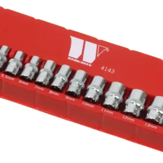 Socket Set; Shallow, 1/4''dr 13-Piece 6-Point