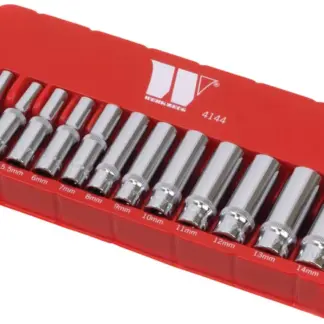 Socket Set; Deep,13-Piece, 1/4''dr 6-Point