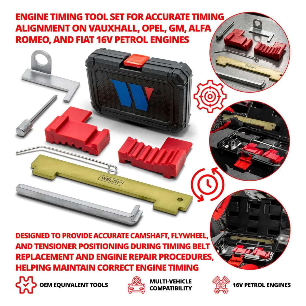 Engine Timing Tool Set For Vauxhall/Opel 1.6, 1.8 16v Z serie - Image 3