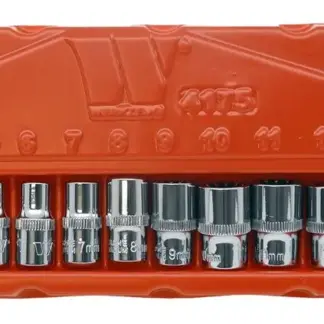 Socket Set; Gearlock, Shallow, 1/4''dr 13-Piece