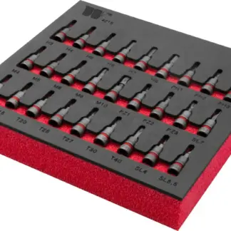 Bit Socket Set; 27-Piece, Torx, Spline, Hex, PZ, SL & PH 1/4''dr Assortment