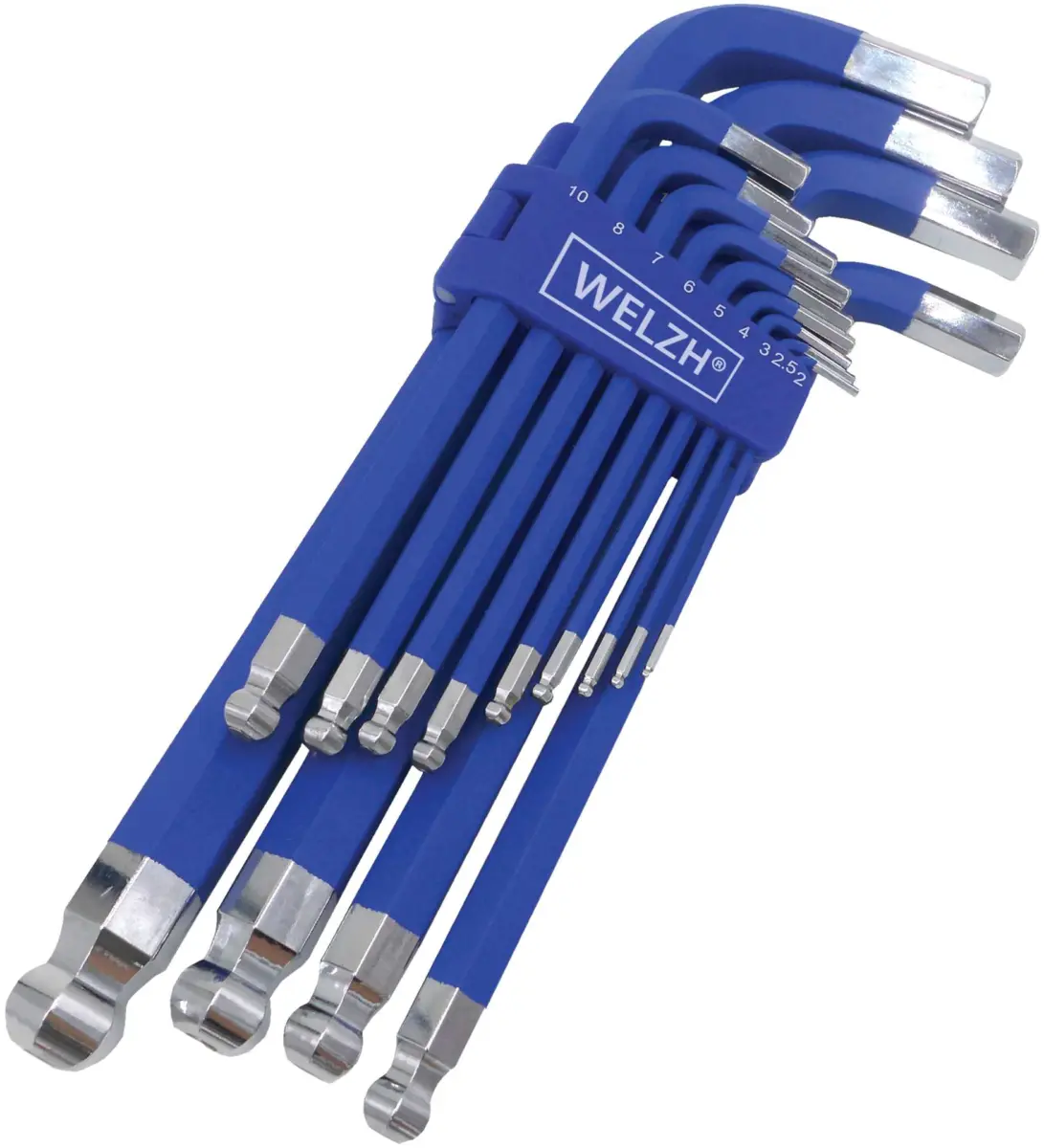 14-Piece Hex- Key Wrench Set (Magnetic Tips H2-H19 S2 Steel )