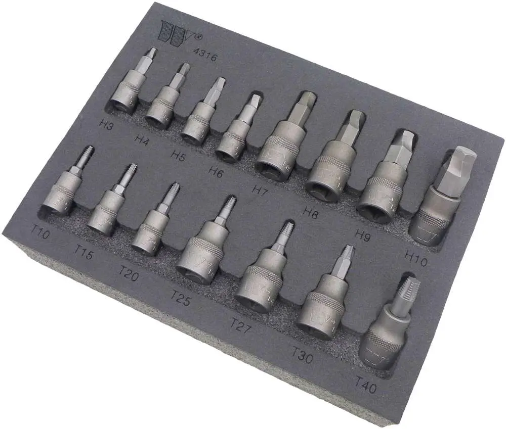 15-Piece Lok-Typ Torx & Hex Removers, Master Kit