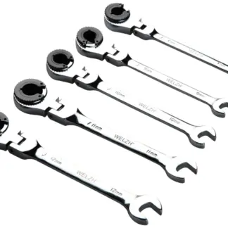 5-Piece Flexi Head Ratcheting Brake Line Spanners 8-12mm