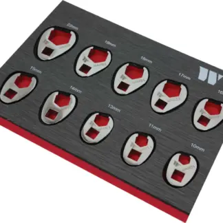 Crowfoot Spanner Set; 3/8''dr, 10-22 mm