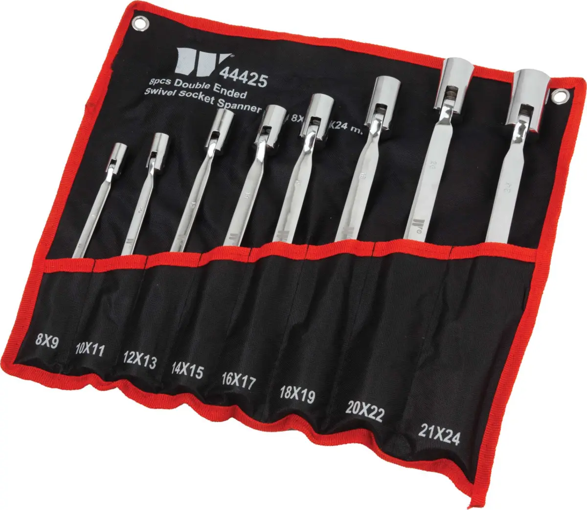 Double Ended Swivel Socket Spanner Set; 8-Piece , 8-24-mm