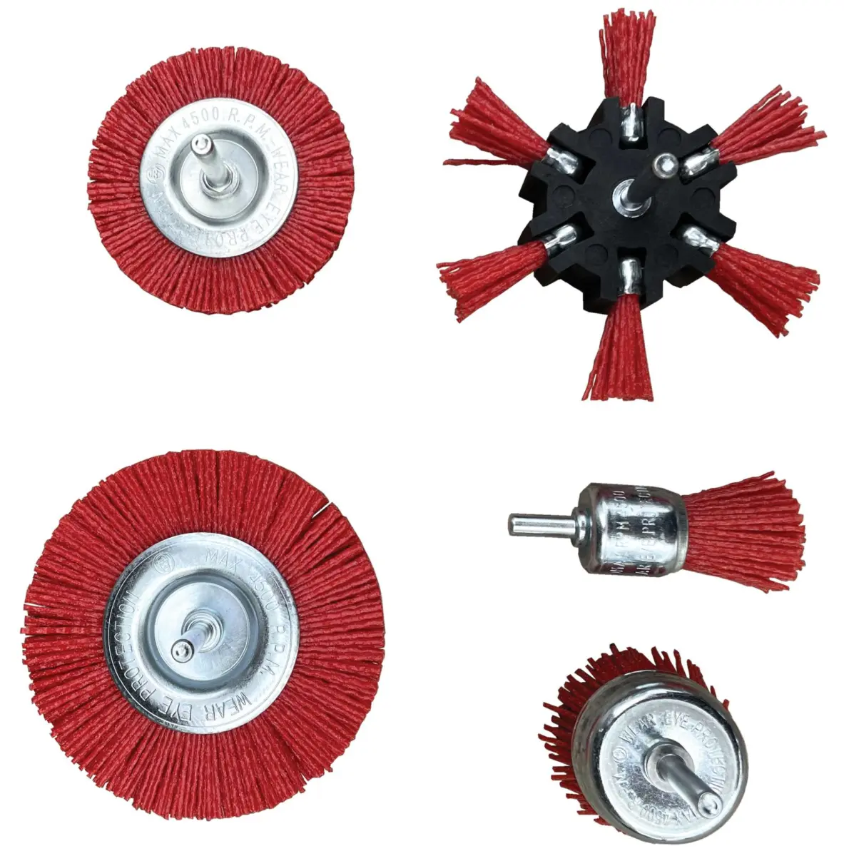 Rotary Nylon Brush Set; 5-Piece