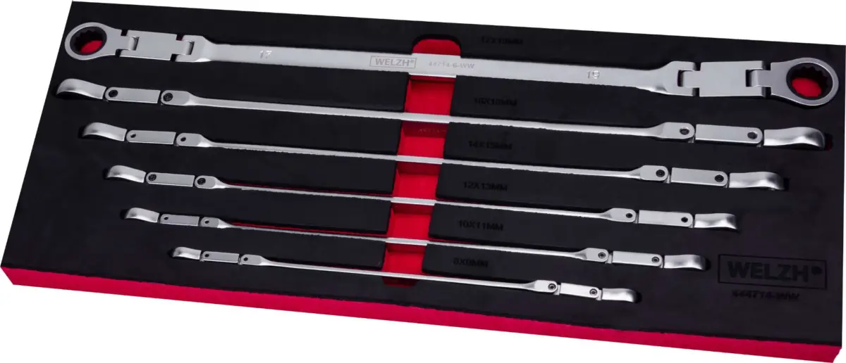 Double-Joint Ratchet Aviation Wrench Set 8-19 mm