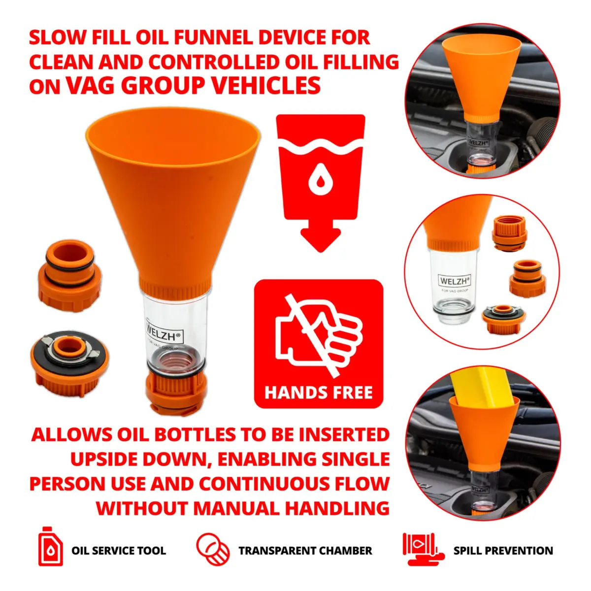 Slow Fill Oil Funnel Filling Device For; VAG Group - Image 2