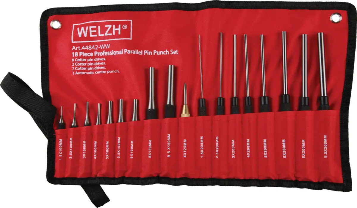 18-Piece Professional Parallel Pin Punch Set